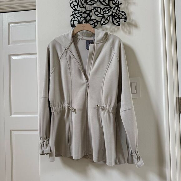 Sweaty Betty Sand Wash Zip Up Hoody in Light Beige 8-10 NWOT - Picture 7 of 15